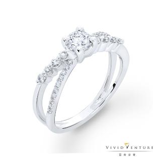 【Vividventure 亞帝芬奇】GIA 30分 DSI2 3VG 八心八箭 鑽石 戒指 曙光(14K金臺)