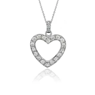 【CTJ】女王節!30分 9K金 心形  天然鑽 鑽石項鍊(鑽石閃耀時刻 只為摯愛的妳)