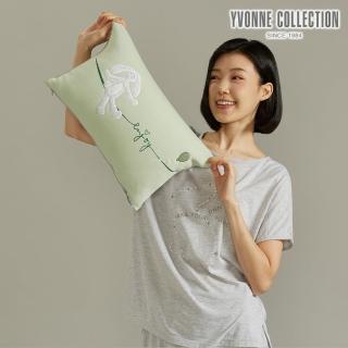 【YVONNE 以旺傢飾】氣球垂耳兔方形抱枕 30x45公分(淺蘆薈綠)