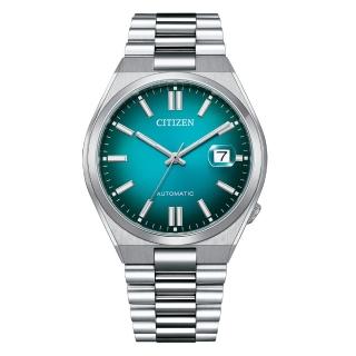 【CITIZEN 星辰】Mechanical系列 漸層湖水綠 撞色機械錶(NJ0151-88X)