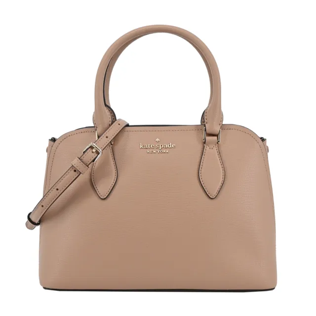 【KATE SPADE】防刮手提/斜背兩用貝殼包(淺棕)
