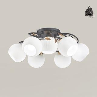 【必登堡】落葉知秋半吸頂燈 70cm B562943(客廳燈/餐廳燈/臥室燈/中島/吧檯/現代/簡約/北歐風)