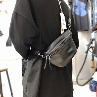 【巴黎精品】現貨+預購 側揹包真皮肩揹包(牛皮輕便小巧馬鞍包女包包2色a1ak81)