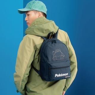 【OUTDOOR 官方旗艦館】寶可夢聯名Pokemon-夜光卡比獸後揹包-碳灰色(後背防盜貼袋)