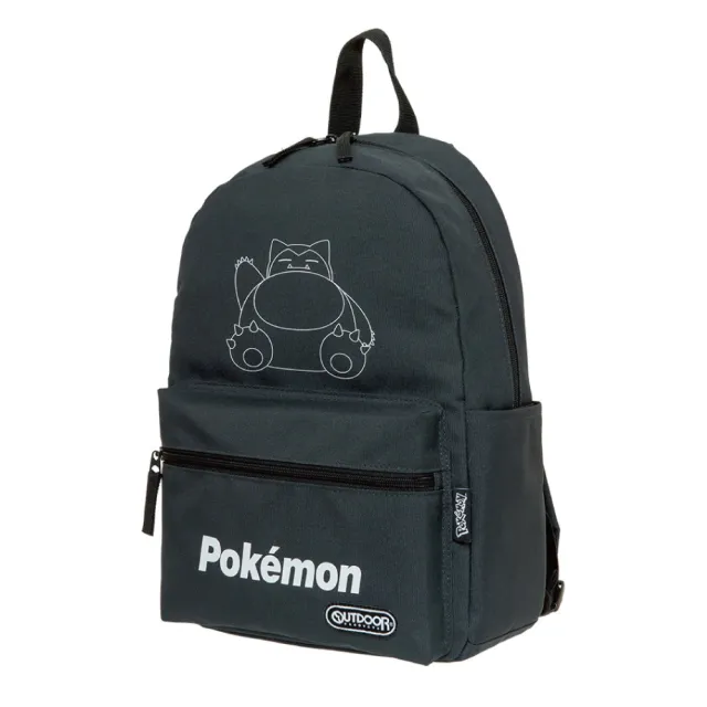 【OUTDOOR】寶可夢聯名Pokemon-夜光卡比獸後背包-碳灰色(後背防盜貼袋)