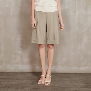 【perng yuh 芃諭名品】愜意境想 反折 五分 寬管褲(2023 SS Collection｜2A春夏系列)