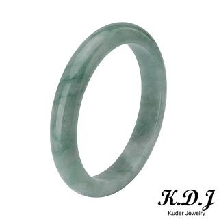 【K.D.J 圓融珠寶】淡綠飄綠絲翡翠手鐲天然A貨(17.5-20.5圍大手圍平安鐲)