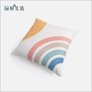 【hoi! 好好生活】夏日印花圖騰抱枕45x45cm -彩虹陽光
