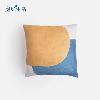 【hoi! 好好生活】夏日印花圖騰抱枕45x45cm -天藍陽光