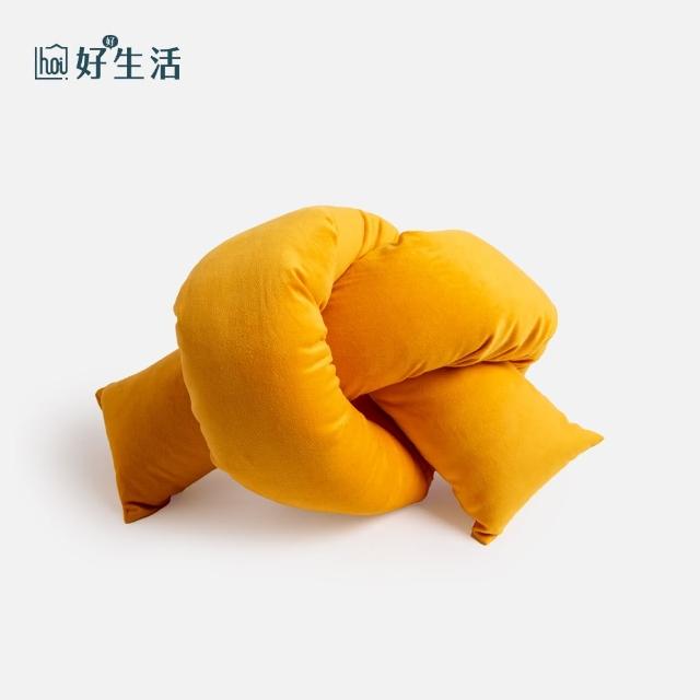 【hoi! 好好生活】夏日艾爾打結造型抱枕-暖陽黃