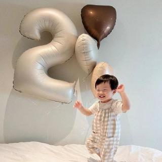 韓系愛心大數字鋁模氣球1個-兩款多色任選(生日派對 求婚告白 畢業跨年 週年紀念 寶寶周歲 佈置)