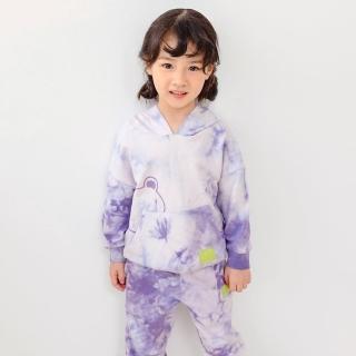 【OB 嚴選】運動風純棉紮染小熊印花帽T上衣親子裝童裝 《QA1513》