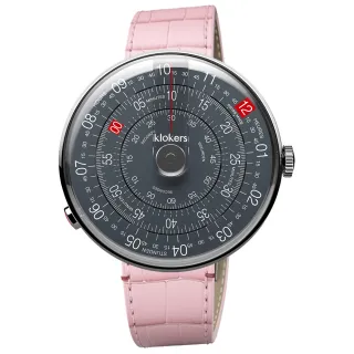【klokers 庫克】KLOK-01-D8 深灰色錶頭+皮革錶帶搭配摺疊錶扣