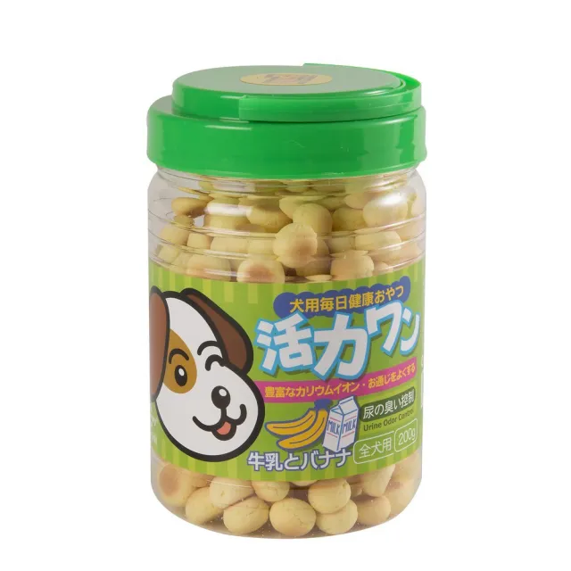 【Canary】活力汪 全犬種用消臭餅乾 200g(點心 零食 牛奶 起司 蔬菜 草莓 香蕉)