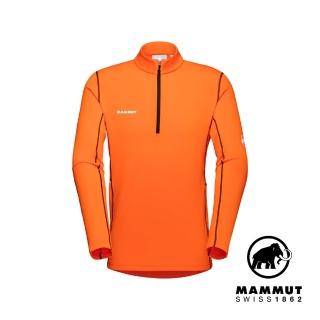 【Mammut 長毛象官方直營】Aenergy ML Half Zip Pull Men 立領半拉鍊長袖排汗衣 復刻橘 男款 #1016-01100
