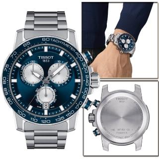 【TISSOT 天梭 官方授權】SUPERSPORT 競速賽車運動時尚錶-45.5mm(T1256171104100)