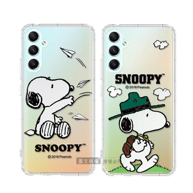 【SNOOPY 史努比】三星 Samsung Galaxy A34 5G 漸層彩繪空壓手機殼