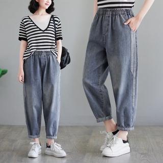 【巴黎精品】現貨+預購 牛仔褲丹寧長褲(夏季磨白水洗九分女褲子a1aq41)