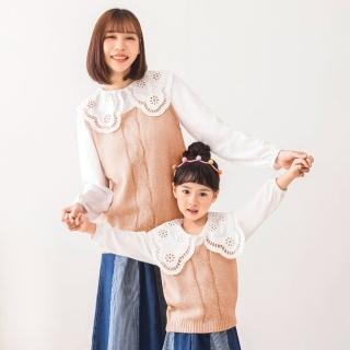 【OB 嚴選】立體麻花編織針織背心親子裝童裝 《QA1533》