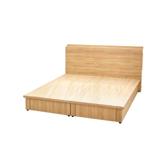 【睡芙麗-好睡名床】5尺渡邊功能型床頭+渡邊六抽收納床底(兩件式、簡約、收納、木芯板、標準雙人)
