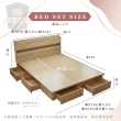【睡芙麗-好睡名床】6尺高橋功能型床頭+渡邊六抽收納床底(兩件式、簡約、收納、木芯板、雙人加大)