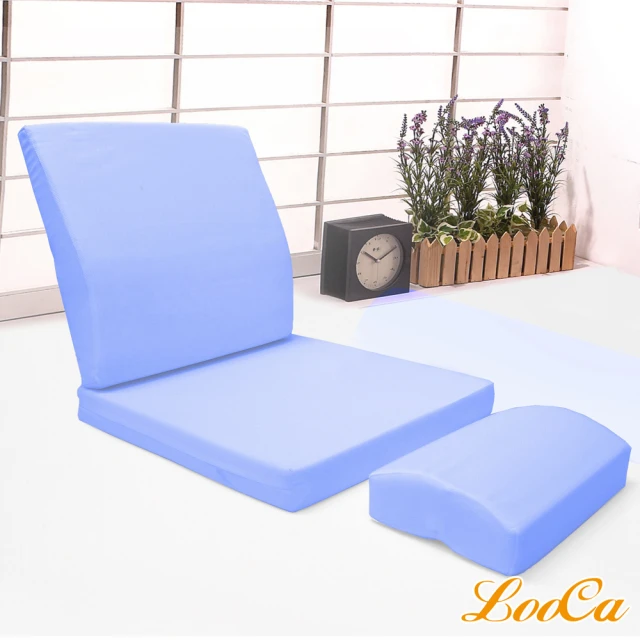 【LooCa】吸濕排汗釋壓座墊+腰靠墊+午安枕頭(三件組)