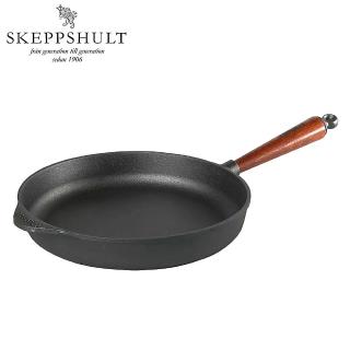 【Skeppshult】0002T-鑄鐵平底煎鍋山毛櫸木柄20cm