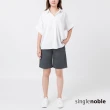 【SingleNoble 獨身貴族】休閒棉質挺版造型短褲(2色)