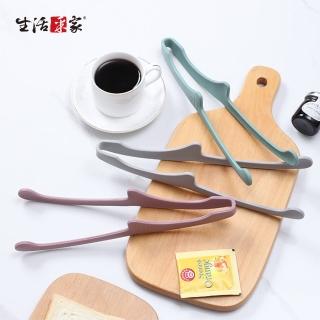 【生活採家】圓嘴食物夾 全矽膠包覆(不鏽鋼骨架)