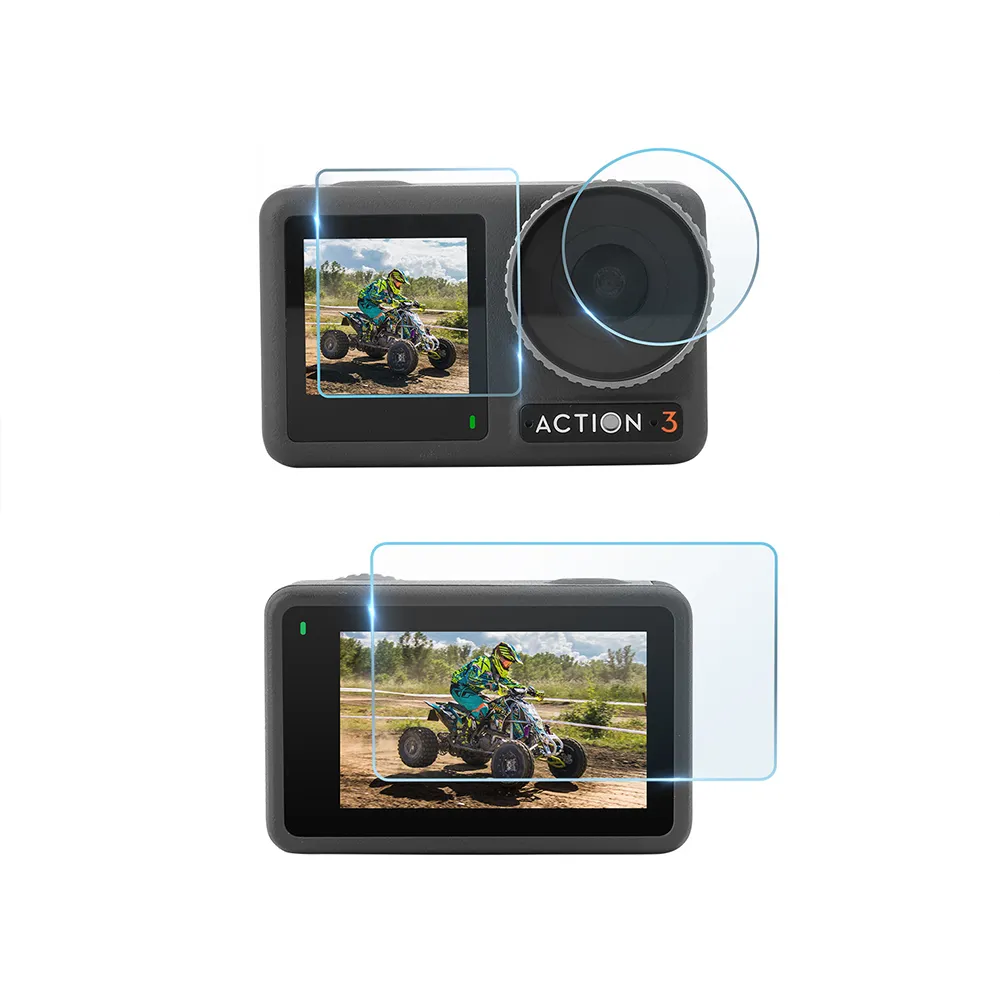【Sunnylife】OSMO Action 3鏡頭雙螢幕防刮防爆鋼化玻璃保護貼