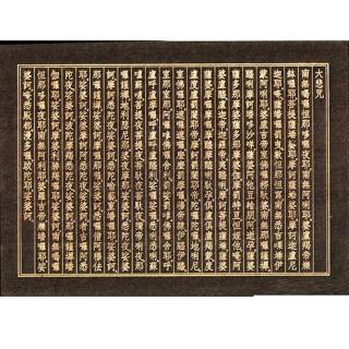【十方佛教文物】大悲咒{燙金}黑卡(平安吉祥如意)