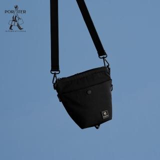 【PORTER INTERNATIONAL】溫潤平實LEVEL斜揹包-S(黑)