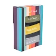 【Paul Smith】PAUL SMITH經典LOGO多色褲頭設計棉質混紡低腰平角內褲三件裝(男款/軍綠x黃x灰)