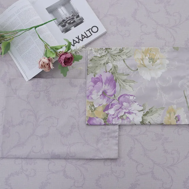 【MONTAGUT 夢特嬌】40支精梳棉兩用被床包組-紫苑花香(單人)