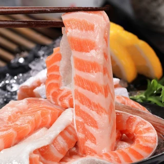 【一手鮮貨】智利鮭魚肚條(2包組/單包1kg/_momo美味標章認證)