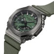 【CASIO 卡西歐】G-SHOCK  軍綠 八角雙顯電子錶 畢業禮物(GM-2100B-3A)