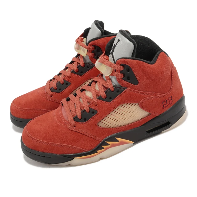 【NIKE 耐吉】Wmns Air Jordan 5 Retro Dunk on Mars 紅 黑 女鞋 麂皮(DD9336-800)
