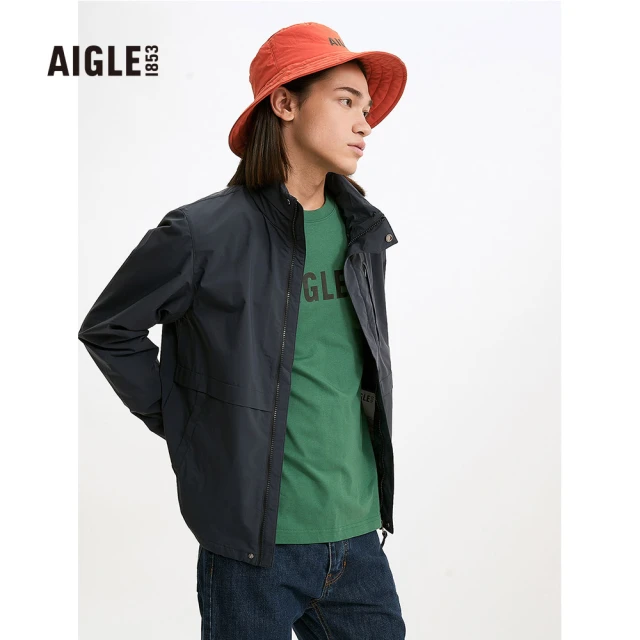 AIGLE 男 抗UV防潑外套(AG-2A105A057 深藍)