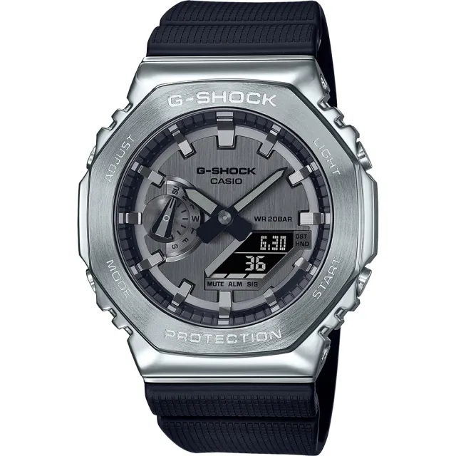 CASIO 卡西歐】G-SHOCK 農家橡樹八角雙顯電子錶(GM-2100-1A) - momo