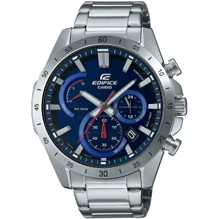 【CASIO 卡西歐】EDIFICE 粗曠動感三眼計時碼錶手錶  新年禮物(EFR-573D-2A)