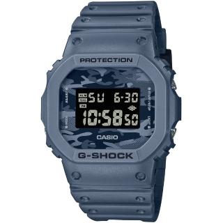 【CASIO 卡西歐】G-SHOCK 城市迷彩 計時電子錶-藍 雙11 優惠(DW-5600CA-2)