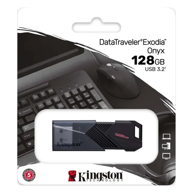【Kingston 金士頓】128G DTXON Exodia Onyx USB3.2 Gen1 隨身碟(平輸 DTXON/128GB)