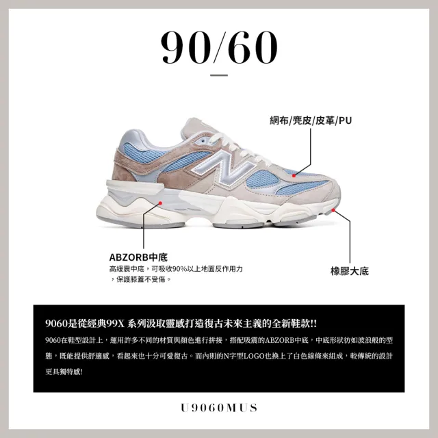 【NEW BALANCE】NB 9060運動鞋/復古鞋_男鞋/女鞋_灰色_U9060MUS-D(IU著用)