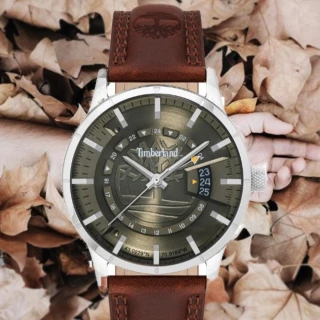 【Timberland】天柏嵐 文藝時尚兩地時間手錶-42mm(TDWGB2201502)