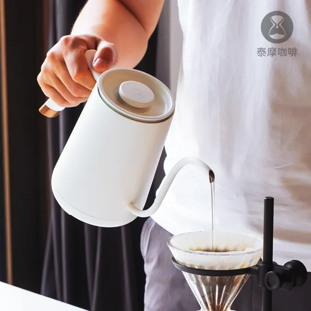 【TIMEMORE 泰摩】泰摩咖啡 魚SMART溫控手沖壺 600ml-黑色細嘴(溫控壺 快煮壺 熱水壺 控溫壺)