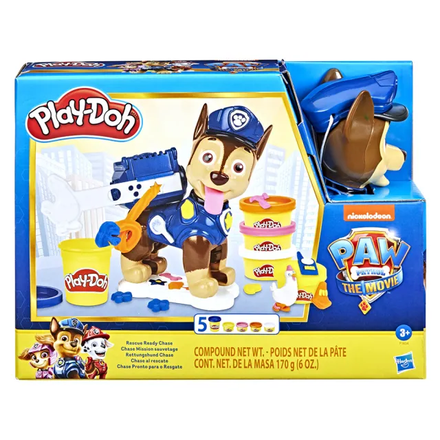 【PLAYDOH 培樂多】卡通系列-汪汪隊立大功遊戲組 F1834(幼兒黏土玩具/無毒黏土/趣味益智玩具/汪汪隊玩具)