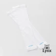 【Lynx Golf】男款吸排抗UV機能涼感超彈力Lynx字樣印花袖套(白色)