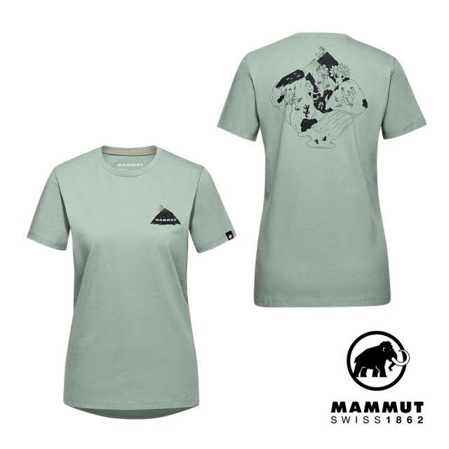 Mammut 長毛象 Massone T-Shirt Women Crag 有機棉短袖T恤 玉石綠 女款 #1017-05240