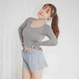 【Porabella】瑜珈長袖上衣 運動上衣 長袖上衣 寬鬆上衣 透膚上衣 運動服 排汗長袖 YOGA clothing