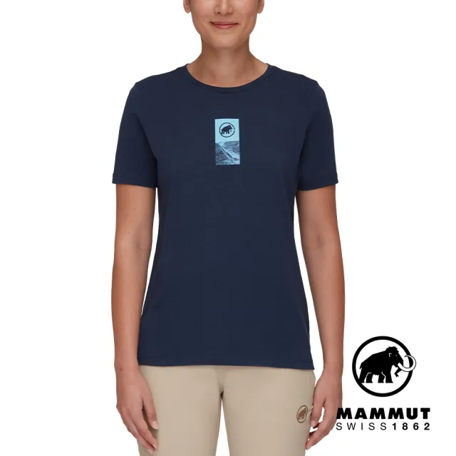 【Mammut 長毛象】Mammut Core T-Shirt Women Emblem 機能短袖T恤 海洋藍 女款 #1017-04082